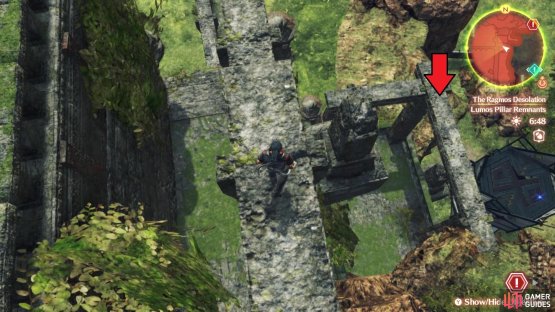 You&rsquo;ll need to jump down to this pillar here