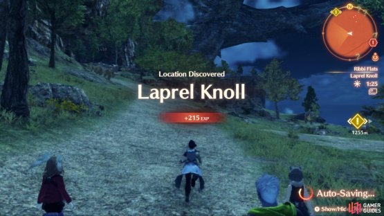 At Laprel Knoll, follow the dirt path west, then east after it bends.