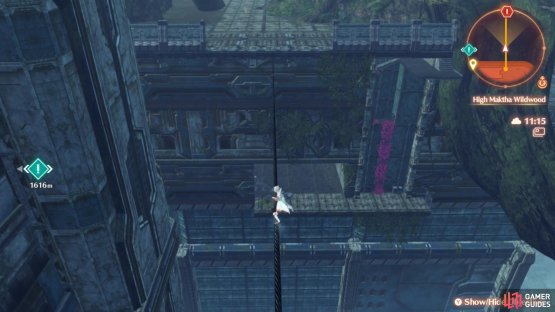 Return to where you fought Juniper, then ride the zip-line north.