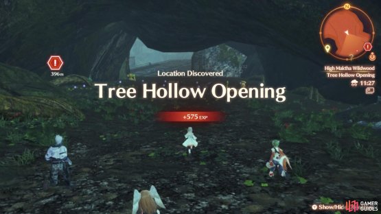 Pass through the Tree Hollow Opening.