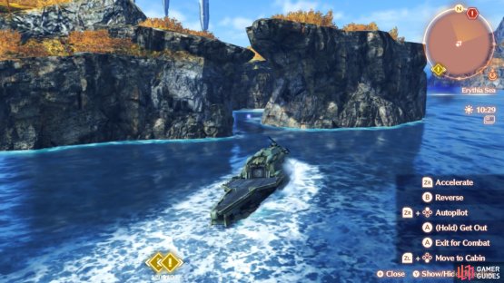 Your next destination is a cove within the natural barriers between Agnus Castle and the main sea.
