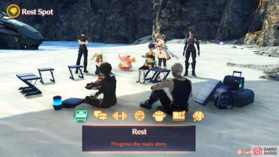 Choose &ldquo;Rest&rdquo; to begin the infiltration.