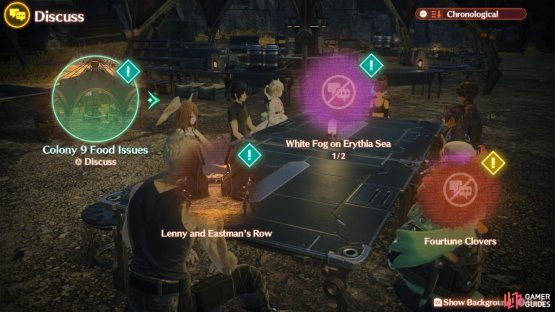Gather the two Info Fragments, then Discuss them at a rest area.