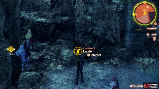 You can find a ladder to construct on the southern side of Gotrock Ruins