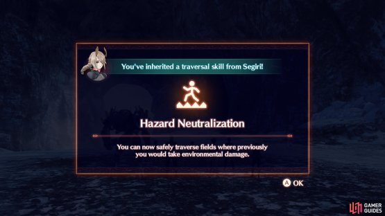 Segiri will give her Hazard Neutralization skill to the party.