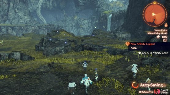 After discussing with Zeon, head for the incident site near the Alfeto Valley entrance.