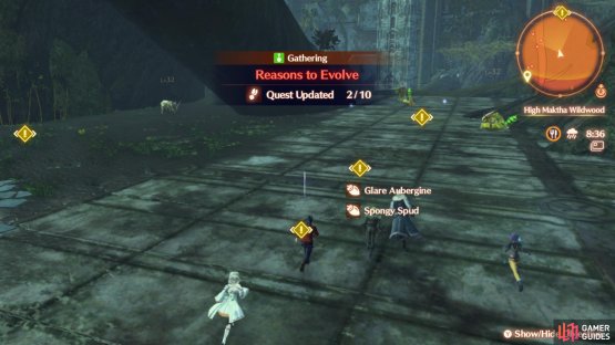 The Spongy Spuds will have a golden quest marker, so they&rsquo;re hard to miss.
