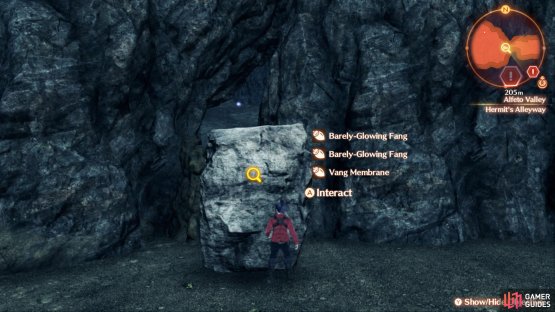 Push this rock aside, so you can continue to the exit.