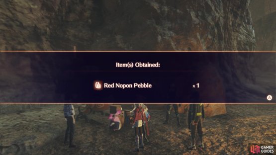 Chat to the Nopon to obtain a pebble.