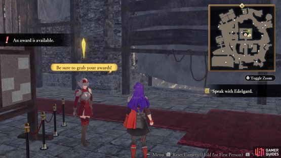 You will need to go to the Reward Master to get the items