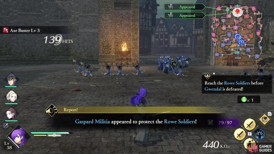 which will spawn some Gaspard reinforcements to help him