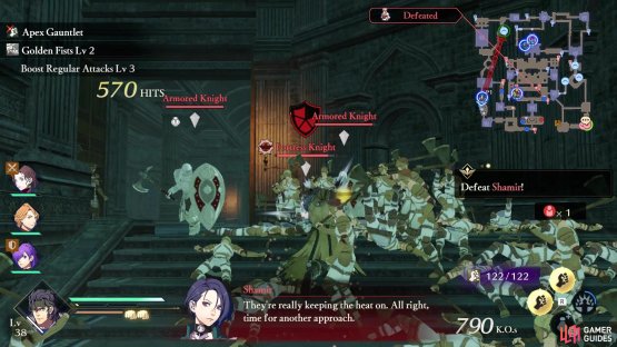 The Knight will be moving and will be accompanied by two Armored Knights