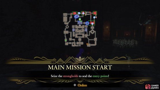 Your first task is to capture all of the strongholds shown