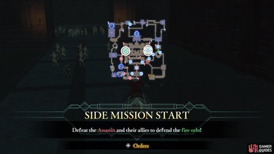 Assassins and others will appear to go after the Fire Orbs