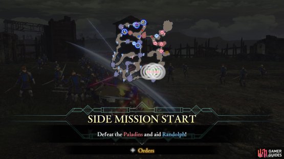 Paladins will appear and start attacking Randolph