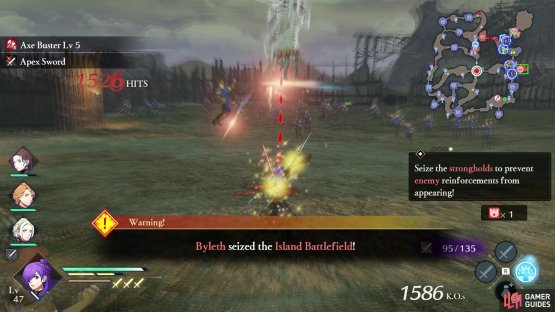 Byleth will be stopped only to take over your allied strongholds