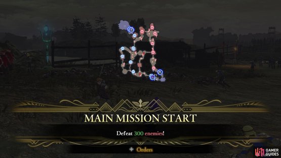 Your main goal at the start is to defeat 300 enemies