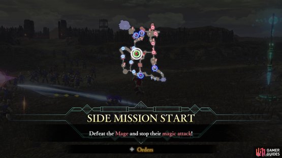 The Mage will appear somewhere near the center of the map