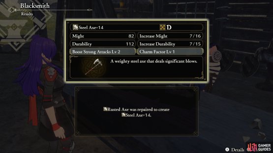 which can repair into some relatively powerful weapons you can benefit from for a long time.