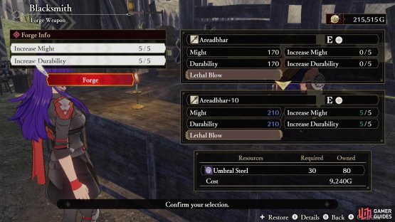 and allow you to further upgrade it via Reforging and Forging.
