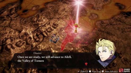 Talk to Dimitri and he&rsquo;ll explain the War Map to you,