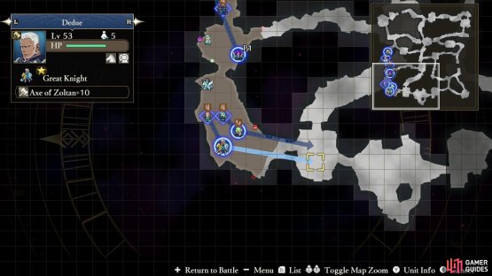 Selecting an empty spot on the map will cause units to move there,