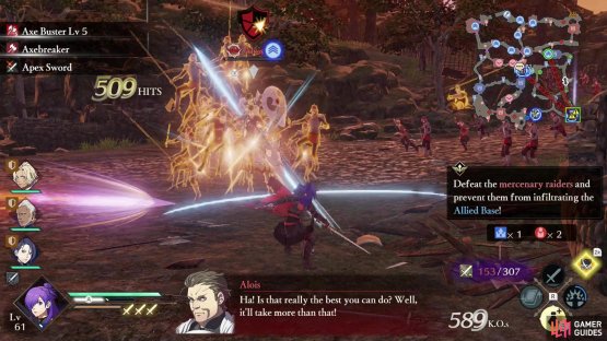 Approach the enemy main camp and defeat Fleche,