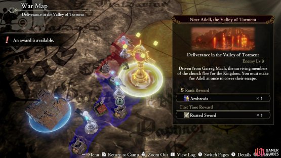 working your way across the map to reach the region where the Main Quest battle is located.