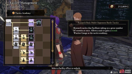 You can unlock additional Warrior Gauges by upgrading the Tactics Academy.