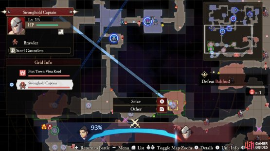 After creating the pontoon bridge, order some free hands to attack the fire orb strongholds.