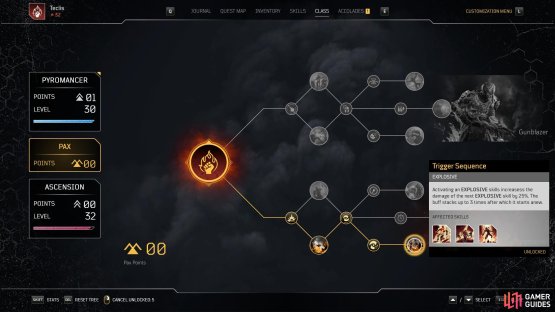 Here is the PAX tree you need to take for the Eruption build.
