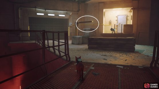 Hop up onto the beam and jump over to the lever at the back of the room to open the gate
