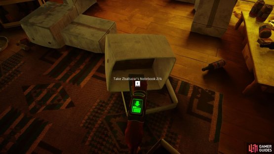 Tip the tower of boxes over to get Zbaltazar&rsquo;s box.