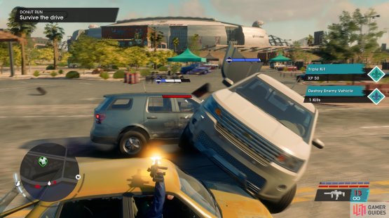 Your ammo is unlimited but other vehicles will be hell-bent on running you off the road.