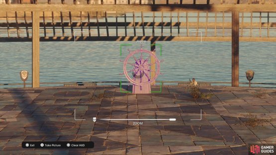 Take a picture of the &ldquo;Helm&rdquo; collectible to obtain it.