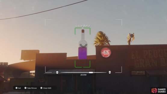 Take a picture of the &ldquo;Liquor Bottle&rdquo; collectible to obtain it.