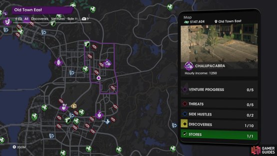 The location of the &ldquo;Metal Vulture&rdquo; collectible on the map.
