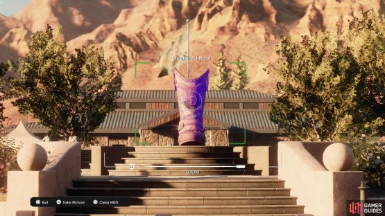 Take a picture of the &ldquo;Oversized Boot&rdquo; collectible to obtain it.