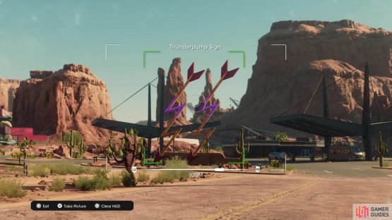 Take a picture of the &ldquo;Thunderpump Sign&rdquo; collectible to obtain it.