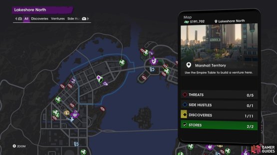 The location of the &ldquo;Triceratops Skull&rdquo; collectible on the map.