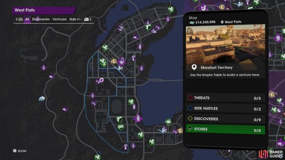 The location of the &ldquo;Bowling Balls and Pin&rdquo; collectible on the map.