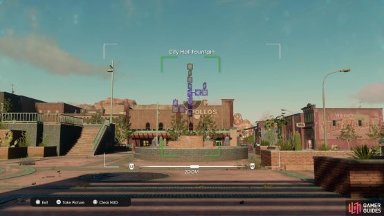 Take a picture of the &ldquo;City Hall Fountain&rdquo; collectible to obtain it.