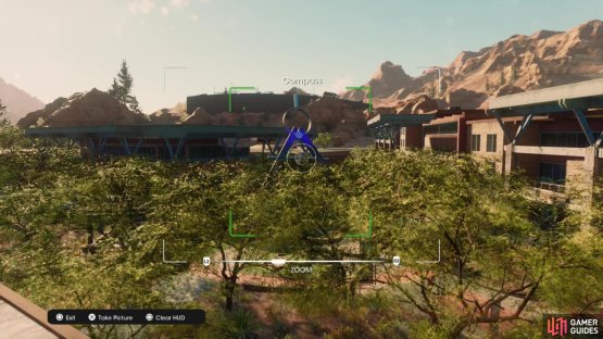 Take a picture of the &ldquo;Compass&rdquo; collectible to obtain it.