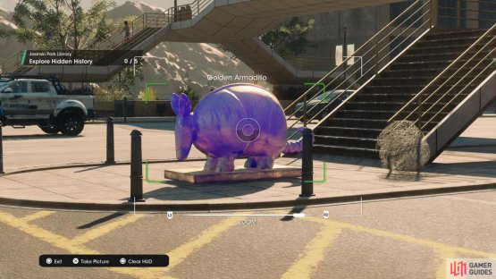Take a picture of the &ldquo;Golden Armadillo&rdquo; collectible to obtain it.