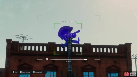 Take a picture of the &ldquo;Guitar Guy Statue&rdquo; collectible to obtain it.