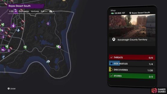 The location of the &ldquo;Jackalope&rdquo; collectible on the map.