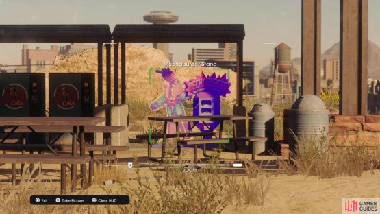 Take a picture of the &ldquo;Mechaburger Stand&rdquo; collectible to obtain it.
