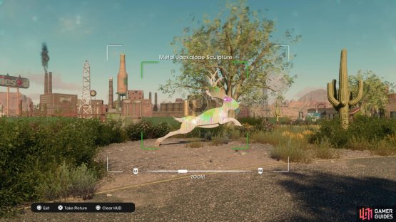 Take a picture of the &ldquo;Metal Jackalope Statue&rdquo; collectible to obtain it.