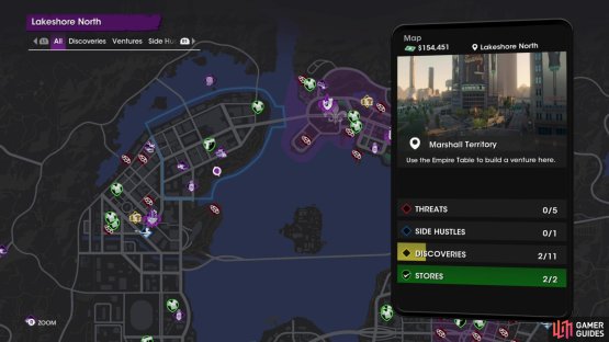 The location of the &ldquo;Oversized Bullet&rdquo; collectible on the map.