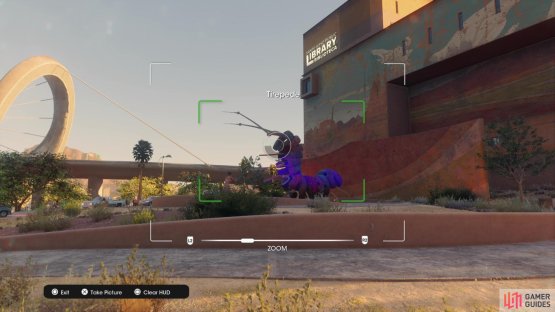 Take a picture of the &ldquo;Tripede&rdquo; collectible to obtain it.